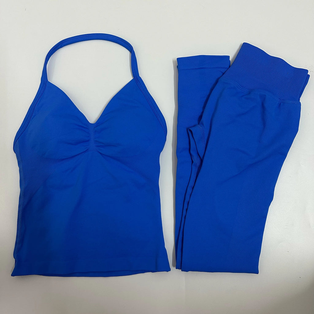 2 Pieces Leggings and Halter Tank Set