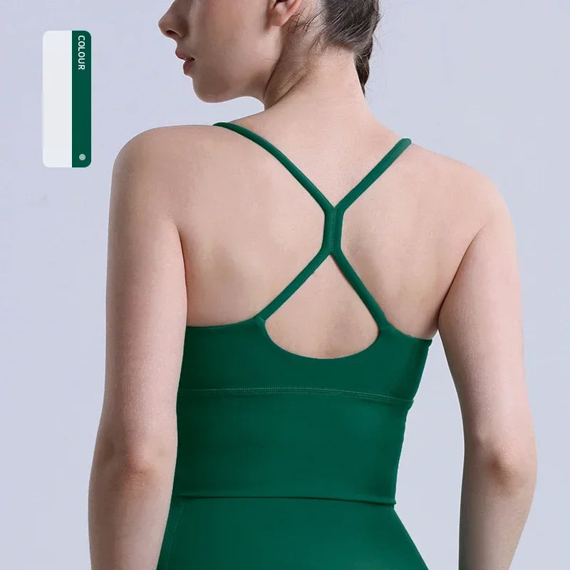 Women Gym Cross Back Y Shape Sports Bra