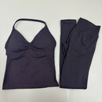 2 Pieces Leggings and Halter Tank Set
