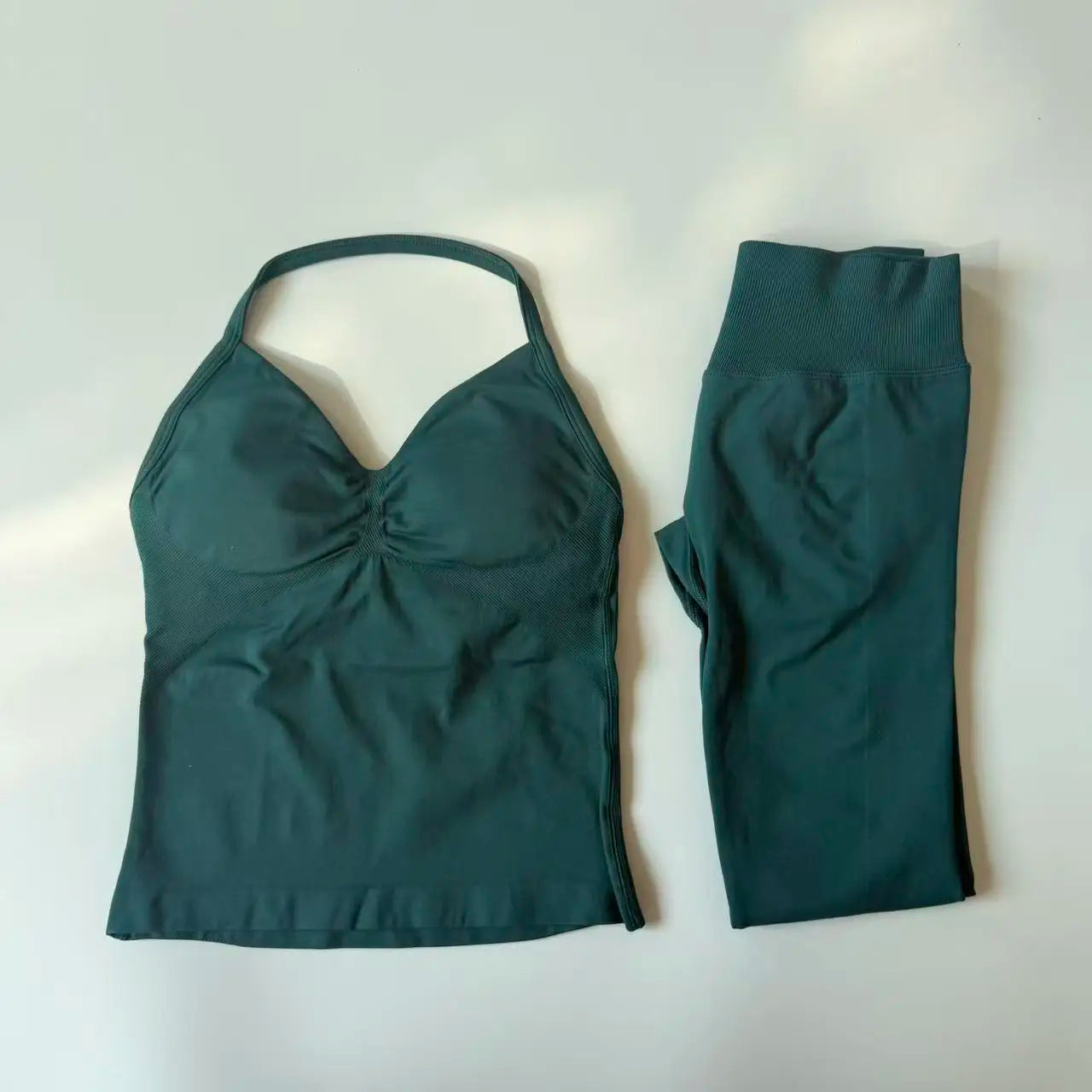 2 Pieces Leggings and Halter Tank Set