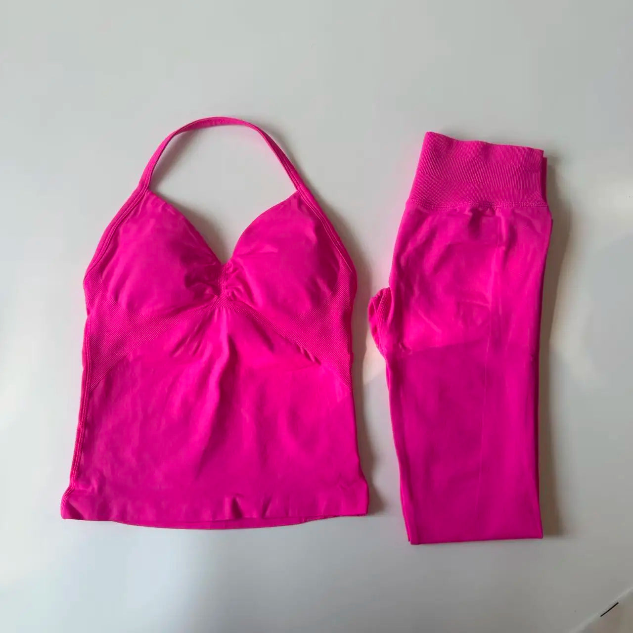 2 Pieces Leggings and Halter Tank Set