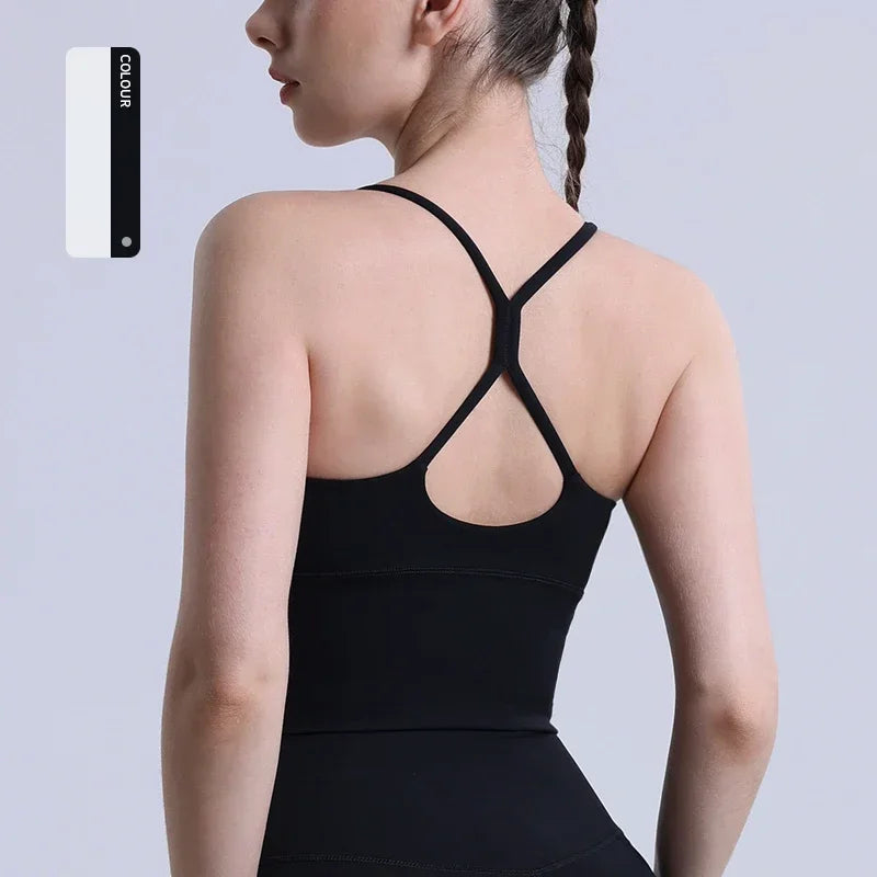Women Gym Cross Back Y Shape Sports Bra