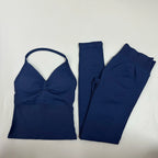 2 Pieces Leggings and Halter Tank Set