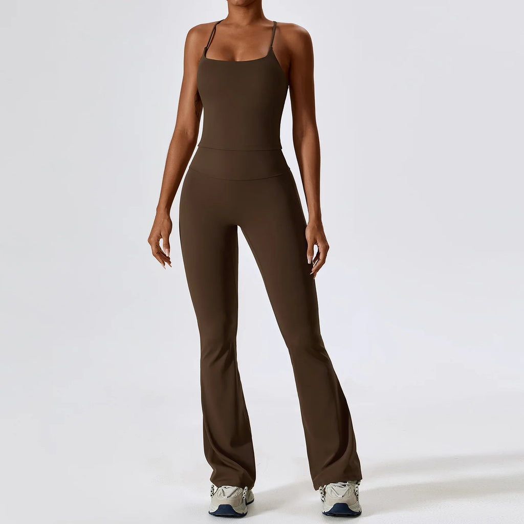 Women's 2PCS Seamless Long Sleeve/Tank Yoga Pants Set