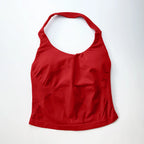 Women Halter Top Longline Padded Tank