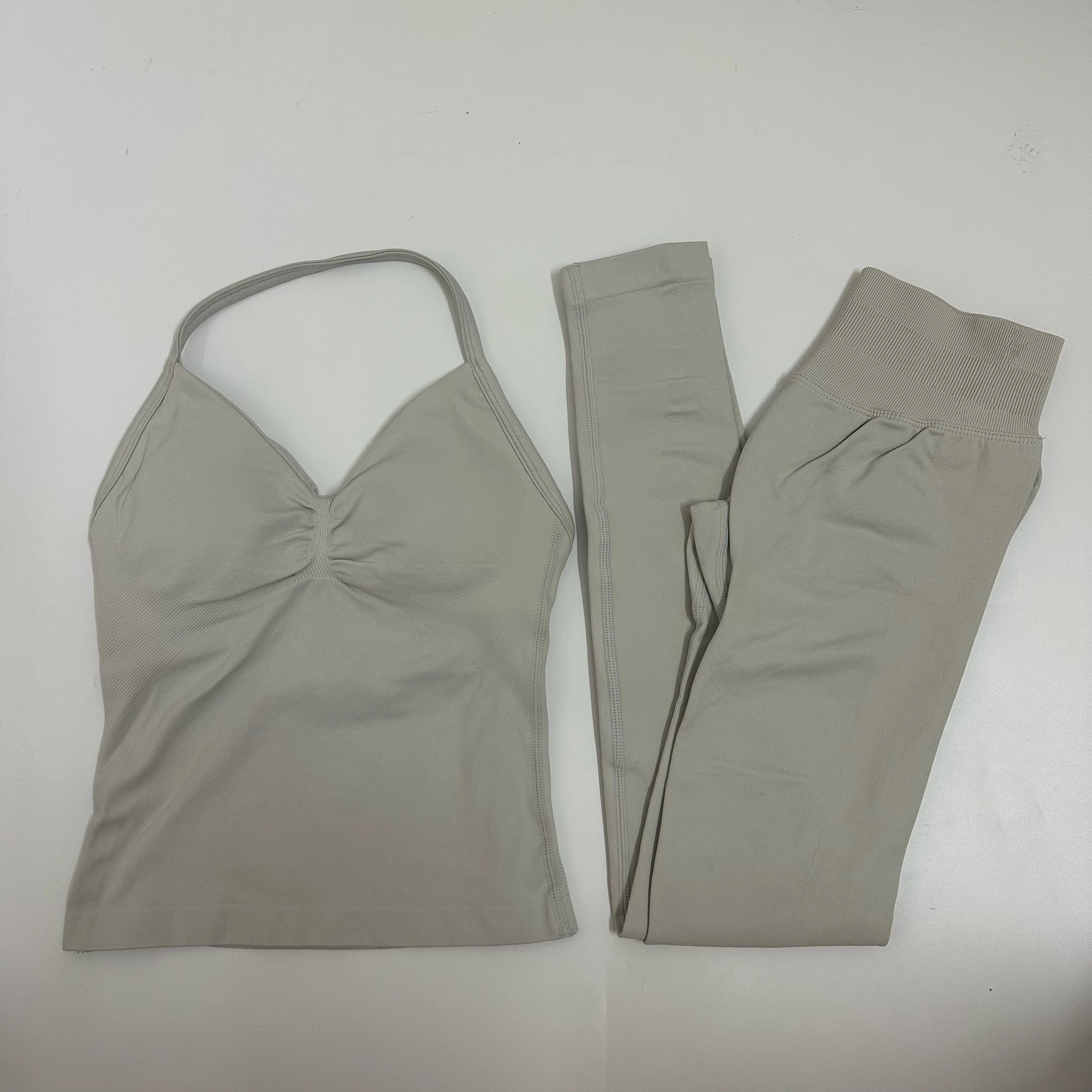 2 Pieces Leggings and Halter Tank Set