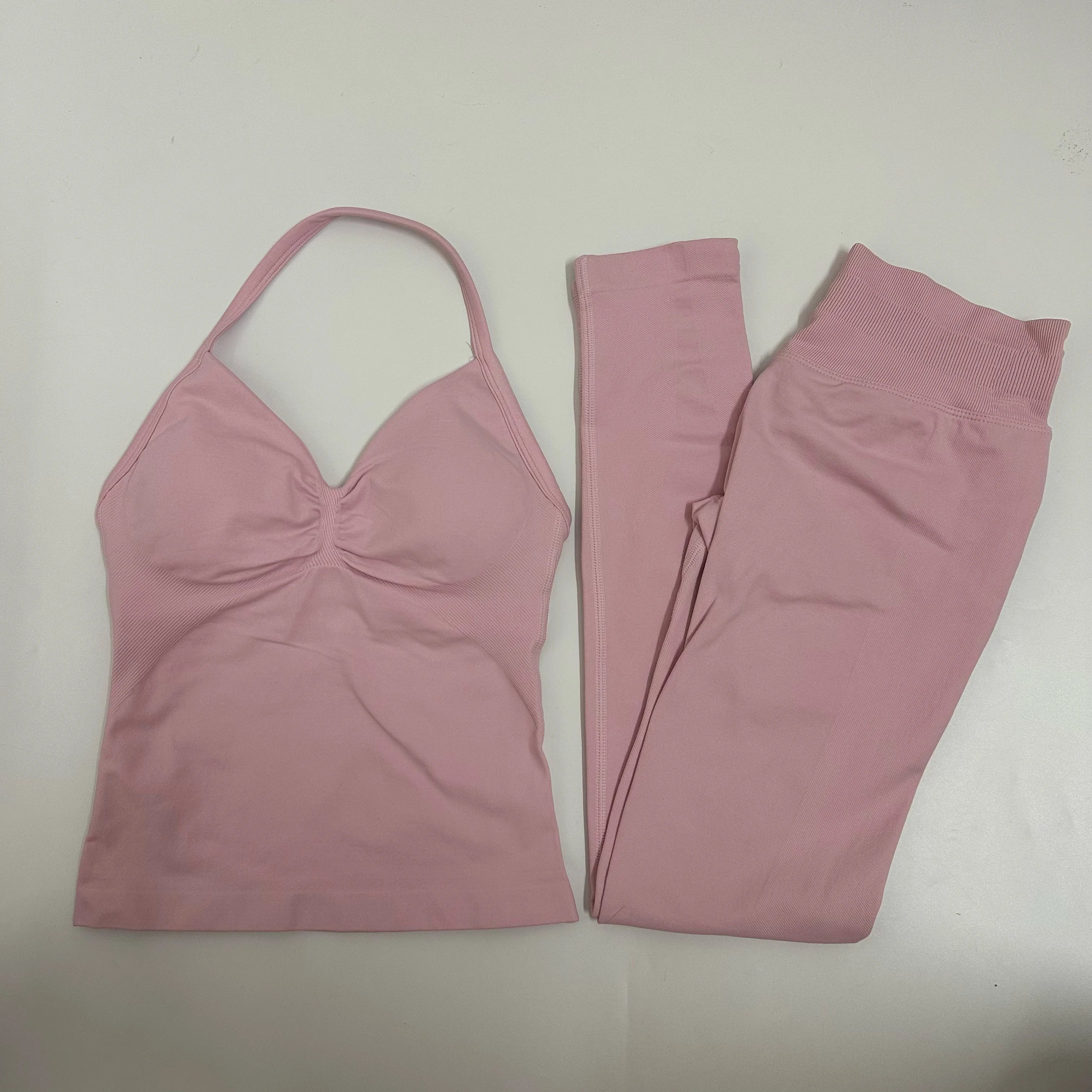 2 Pieces Leggings and Halter Tank Set