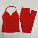 2 Pieces Leggings and Halter Tank Set