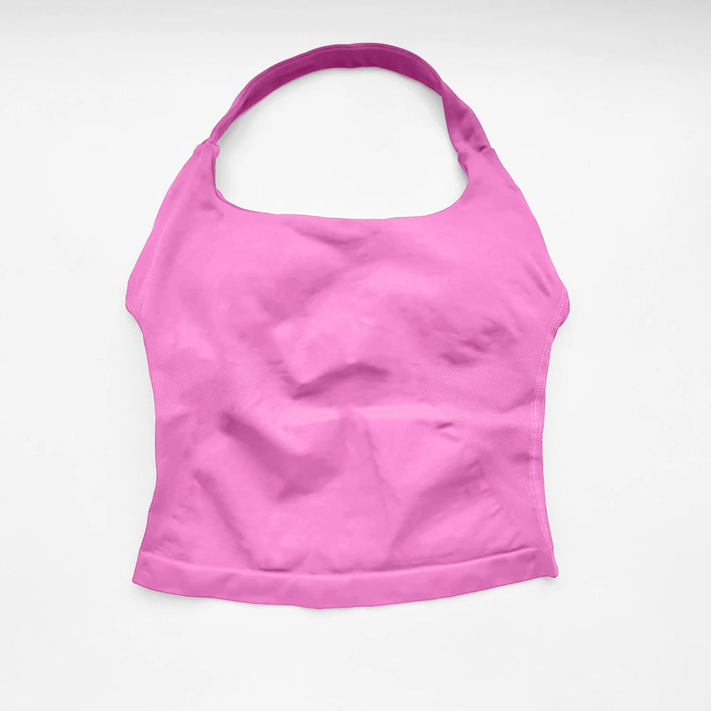 Women Halter Top Longline Padded Tank