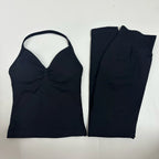 2 Pieces Leggings and Halter Tank Set
