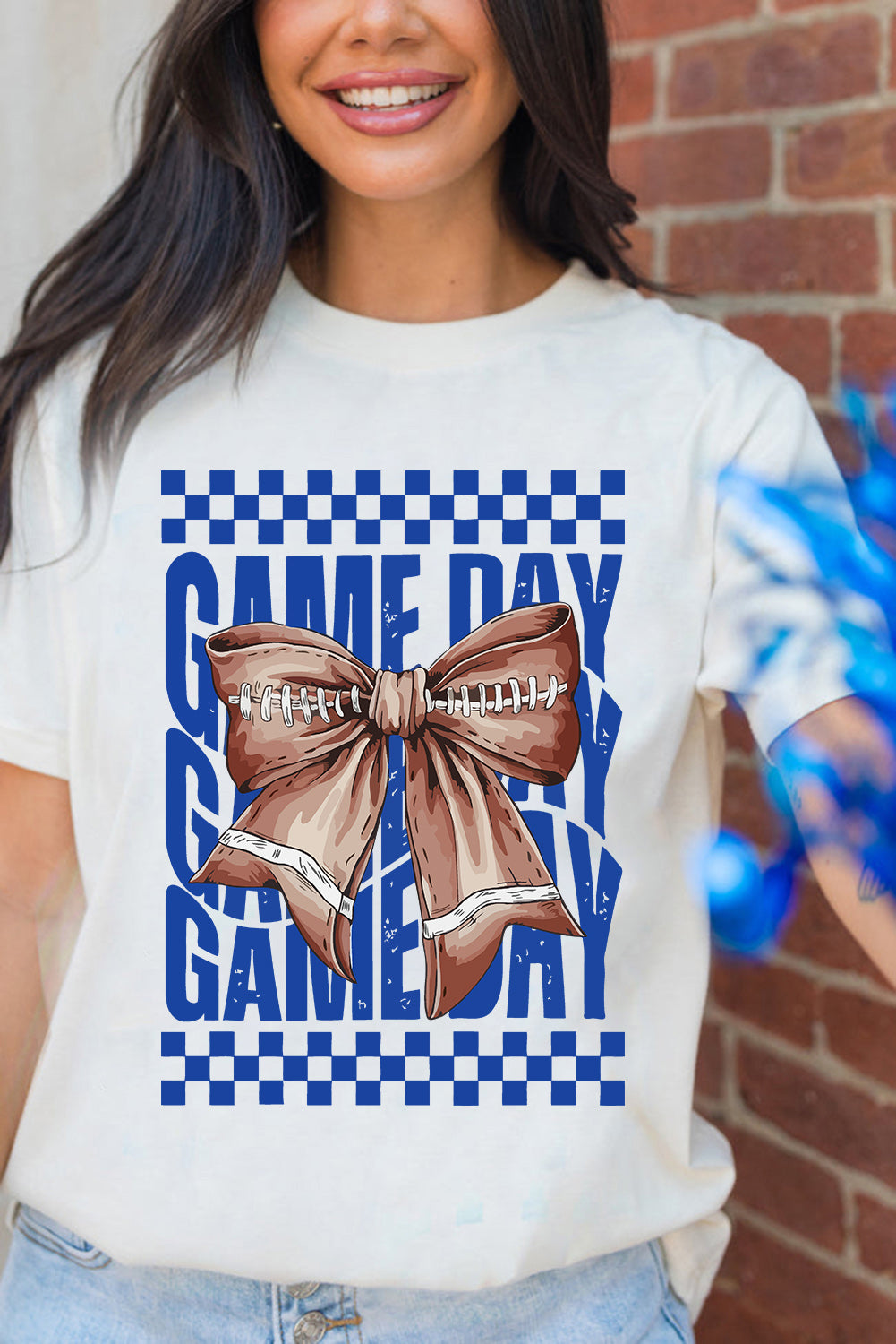 Rugby Bowknot GAME DAY Graphic Tee
