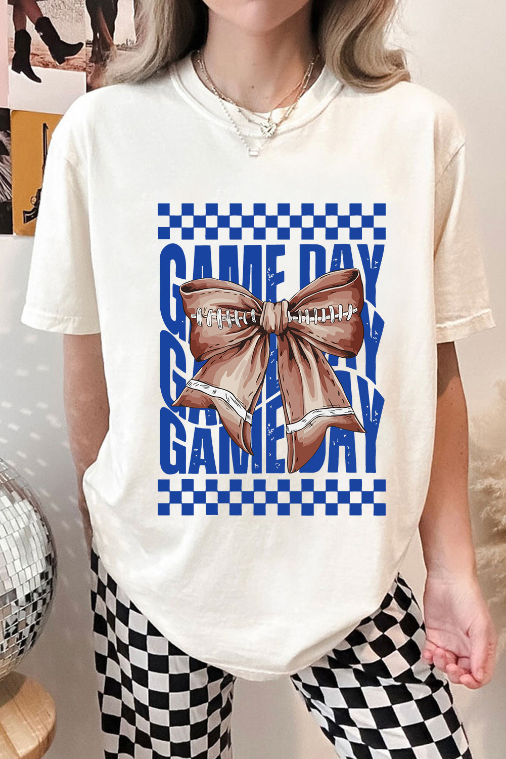 Rugby Bowknot GAME DAY Graphic Tee